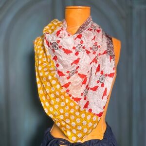 Silk Colorful Patterned Women's Scarf